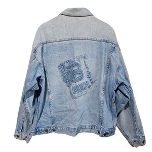 Vintage B Kool Cigarettes 3D Embossed Denim Jacket Men's USA